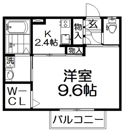 クレメンテカミダＢ棟の物件間取画像